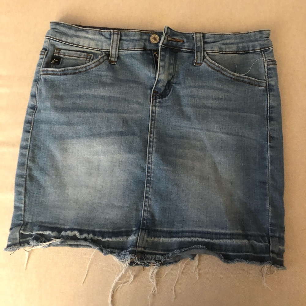 Denim mini skirt